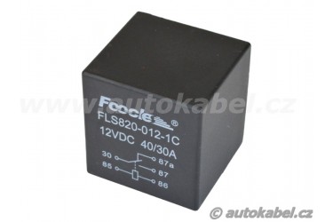 Relé přepínací 12V DC 40/30A 5pin, FOOCLE bez úchytky.